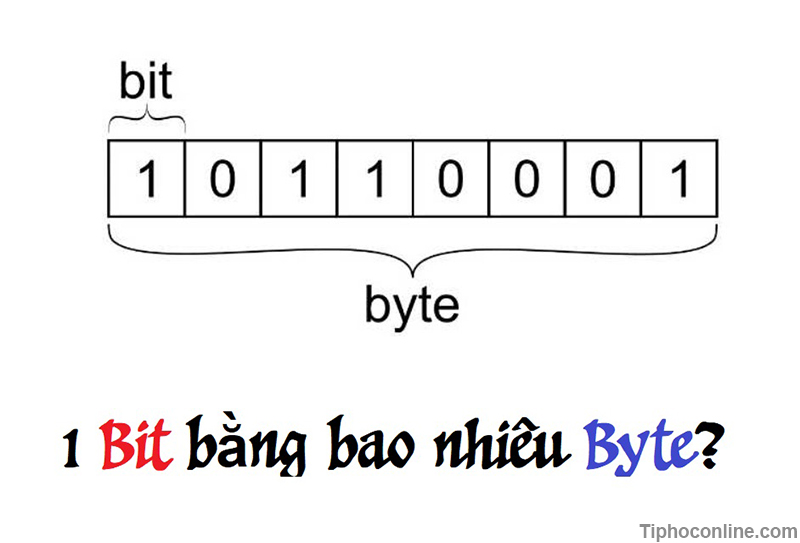 bao nhiêu bit tạo thành một byte